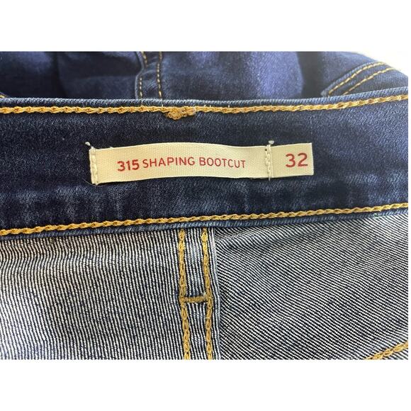 Levi's 315 Shaping Bootcut Jeans Size 32 High Rise Western Hippie Cowgirl - Picture 5 of 7